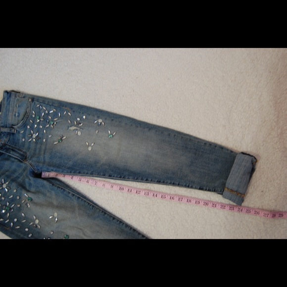 Anthropologie Pilcro Hyphen Bejeweled Jeans 25 - Picture 5 of 8